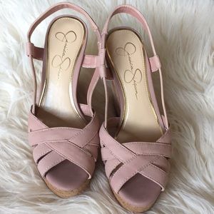 Jessica Simpson Light pink wedges.